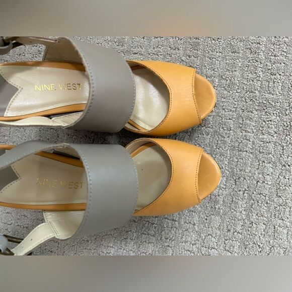 Nine West Wedge Animal Print Sandals - Picture 3 of 14